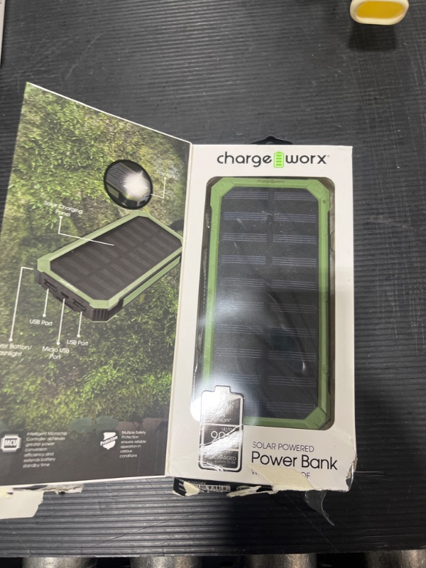 Photo 2 of 15,000mAh Solar Powered Waterproof Power Bank for USB Compatible Devices