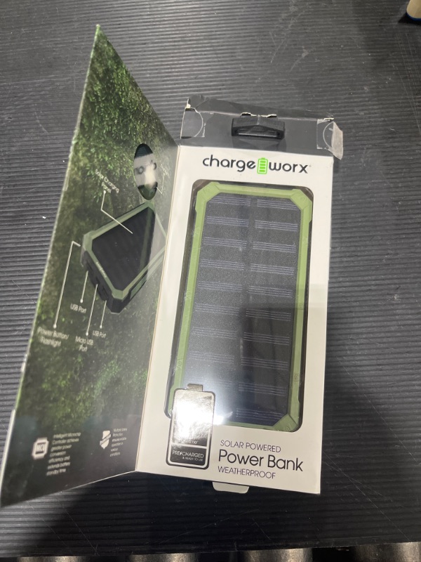 Photo 2 of 15,000mAh Solar Powered Waterproof Power Bank for USB Compatible Devices