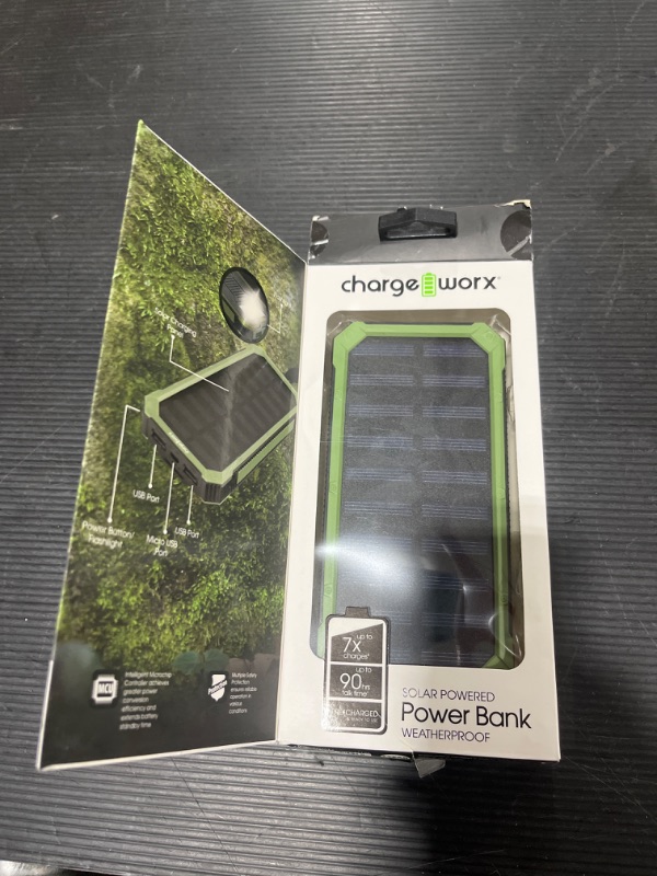 Photo 2 of 15,000mAh Solar Powered Waterproof Power Bank for USB Compatible Devices