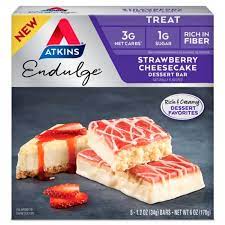 Photo 1 of Atkins Endulge Treat Dessert Bar, Strawberry Cheesecake  BB 03/04/2024 *2 PACK*