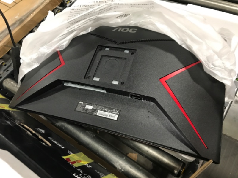 Photo 1 of AOC C27G2Z 27" Curved Frameless Ultra-Fast Gaming Monitor, FHD 1080p, 0.5ms 240Hz, FreeSync, HDMI/DP/VGA, Height Adjustable, Black, 27" FHD Curved 27 in FHD Curved 240Hz 0.5ms