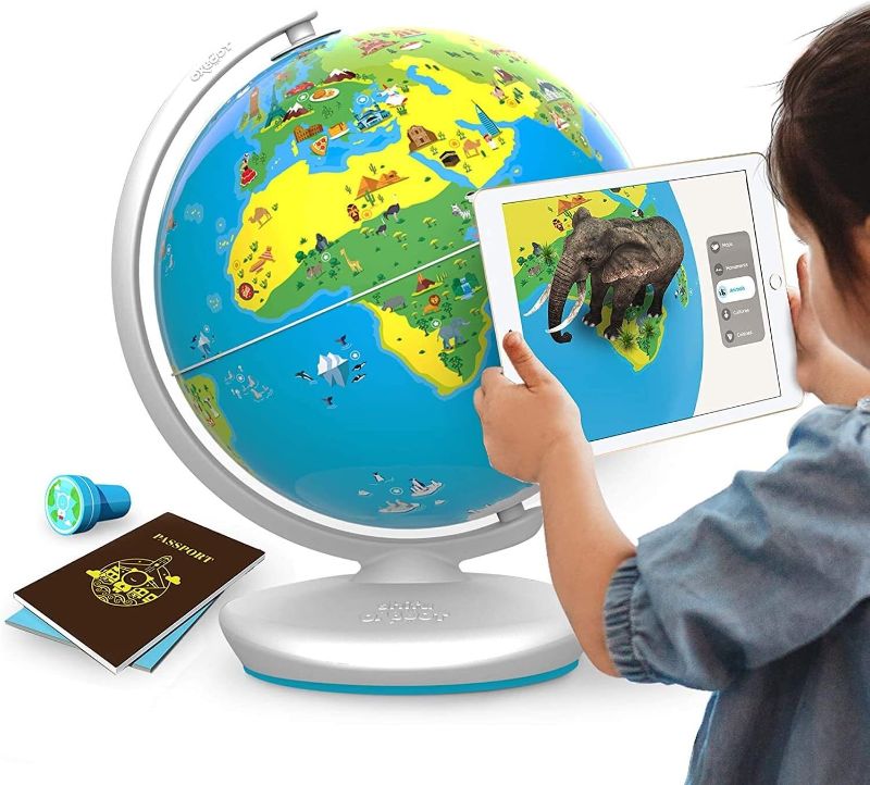 Photo 1 of  PlayShifu Educational Globe for Kids - Orboot Earth (Globe + App) Interactive AR World Globe | 400 Wonders, 1000+ Facts | STEM Toy Gifts for Kids 4-10 Years | No Borders, No Names on Orboot Globe 