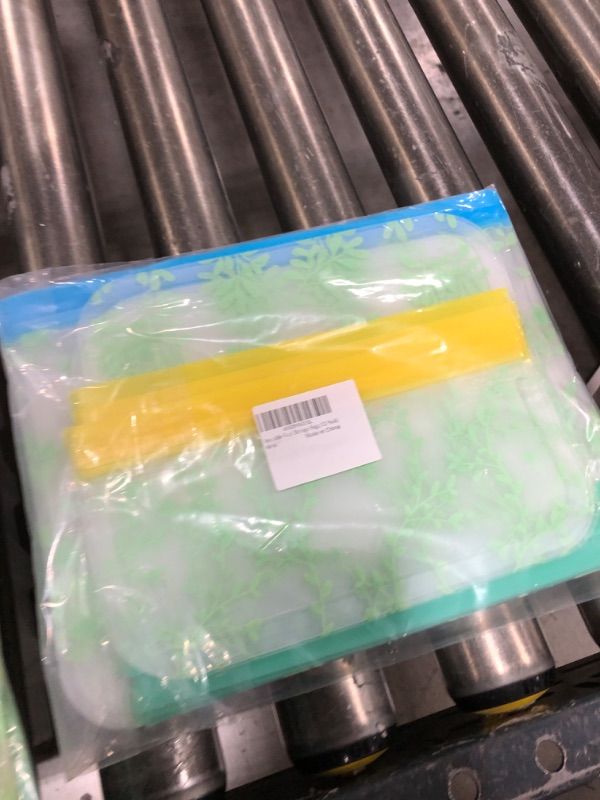 Photo 2 of SPLF 12 Pack Dishwasher Safe Reusable Bags Silicone, Leakproof Reusable Freezer Bags, BPA Free Reusable Storage Bags for Lunch Marinate Food Travel - 2 Gallon 5 Sandwich 5 Snack Bags 12 Pack-2 Gallon 5 Sandwich 5 Snack Colorful