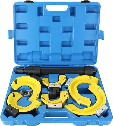 Photo 1 of Amerbm Spring Compressor Tool Macpherson Interchangeable Fork Strut Coil Extractor Tool Set with Safety Guard (Overload Protection Device) and Carrying Case Allow The Use of Impact Wrenches