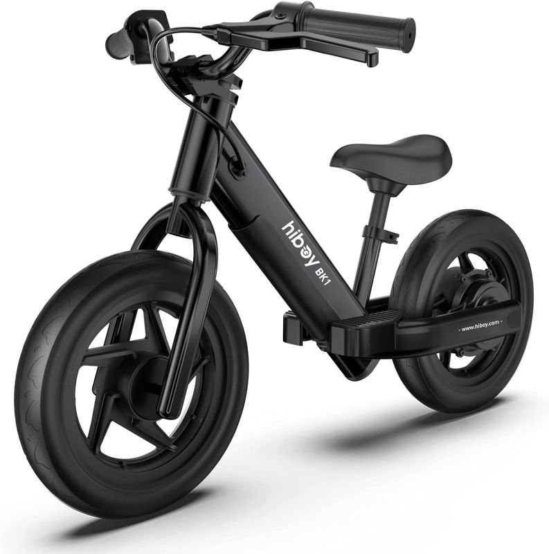 Photo 1 of  Hiboy BK1 Electric Bike for Kids Ages 3-5 Years Old, 24V 100W Electric Balance Bike with 12 inch Inflatable Tire and Adjustable Seat, Electric Motorcycle for Kids Boys & Girls 