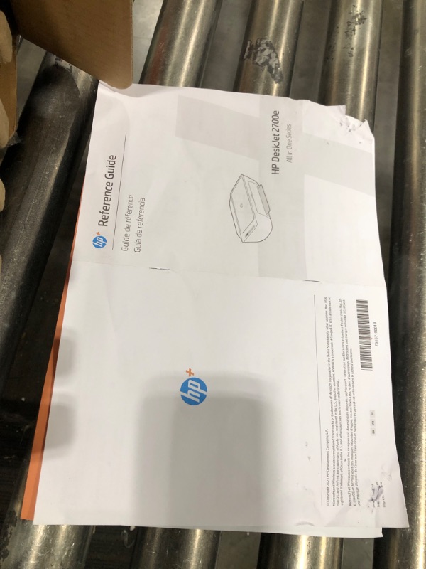 Photo 1 of HP DeskJet 2755e Wireless Color All-in-One Printer with bonus 6 months Instant Ink (26K67A), white