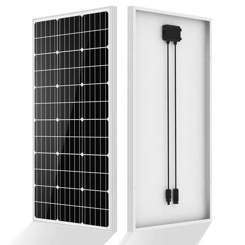 Photo 1 of  ECO-WORTHY 100 Watt Solar Panel 12 Volt Monocrystalline Solar Panel High Efficiency Module RV Marine Boat Caravan Off Grid 