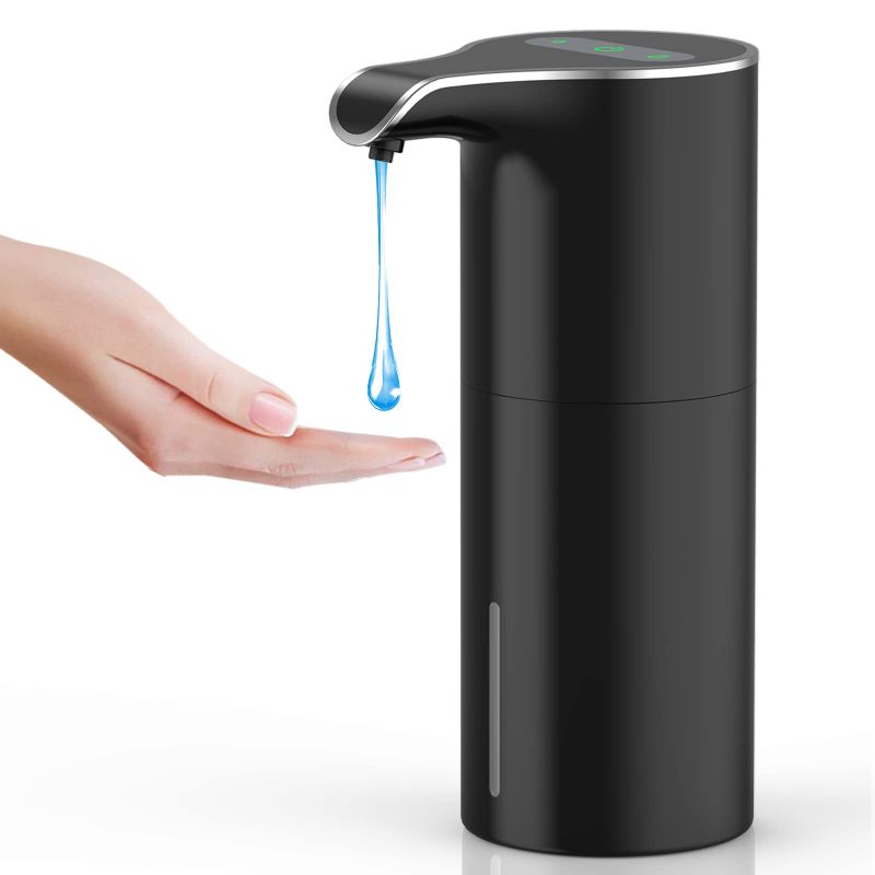 Photo 1 of YIKHOM Automatic Liquid Soap Dispenser, Touchless Dish Soap Dispenser, 5 Level Adjustable Sensor Electric Soap Dispenser, 15.37oz/450ml Hand Soap Dispenser, USB C Rechargeable for Bathroom Kitchen Black Liquid