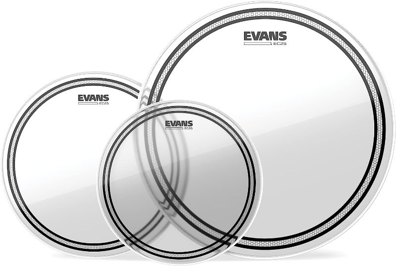 Photo 1 of  Evans Drum Heads - EC2S Clear Rock Tompack (10 inch, 12 inch, 16 inch) 