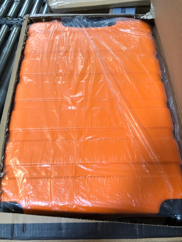 Photo 2 of COOLIFE Luggage 3 Piece Set Suitcase Spinner Hardshell Lightweight TSA Lock 4 Piece Set family set-orange