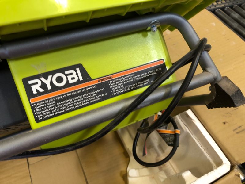 Photo 5 of Ryobi WS722 7 Inch 4.8 Amp Portable Tabletop Wet Tile Saw with Miter Guide and Induction Motor (New Open Box)
