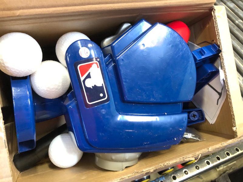 Photo 2 of Franklin Sports Baseball Pitching Machine - Adjustable Baseball Hitting & Fielding Practice Machine For Kids - with 6 Baseballs - Great For Practice,Blue