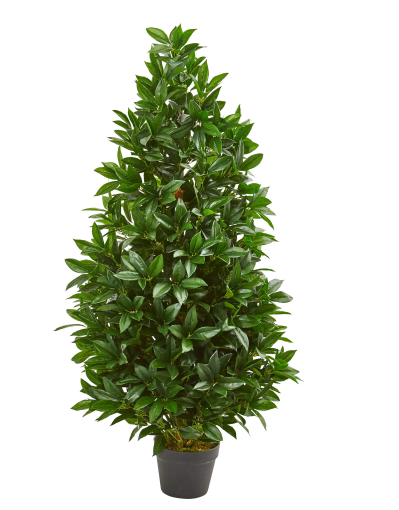 Photo 1 of Nearly Natural
4 ft. Indoor/Outdoor Bay Leaf Artificial Topiary Tree