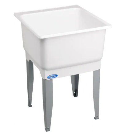 Photo 1 of Utilatub 20 Gallon 23 in. x 25 in. Freestanding Laundry/Utility Sink in white
