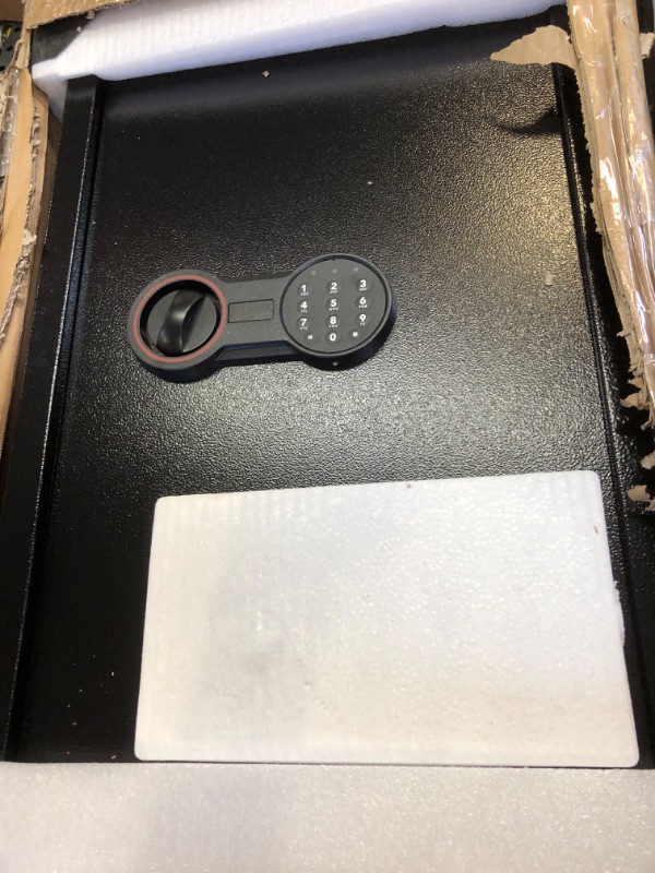 Photo 2 of *MISSING KEYS, CANNOT OPEN, FINAL SALE* 
4.0 Cub Large Home Safe Fireproof Waterproof, Anti-theft Fireproof Safe Box with Programmable Keypad, Spare Keys and Removable Shelf, Digital Security Safe for Home Money Firearm Documents Medicines