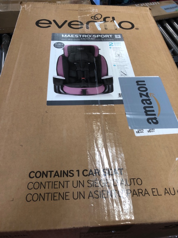 Photo 3 of Evenflo Maestro Sport Convertible Booster Car Seat, Forward Facing, High Back, 5-Point Harness, For Kids 2 to 8 Years Old, Whitney Pink