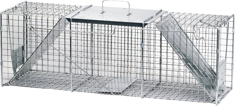 Photo 1 of Havahart 1045SR Large 2-Door Humane Catch and Release Live Animal Trap for Armadillos, Beavers, Bobcats, Small Dogs, Cats, Foxes, Groundhogs, Nutria, Opossums, Raccoons, and Similar-Sized Animals
