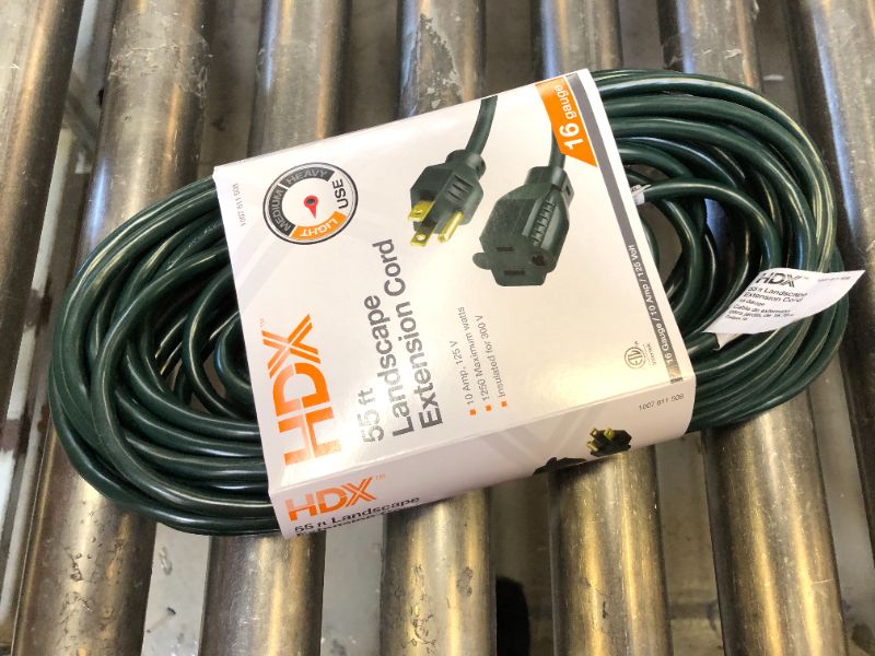 Photo 1 of HDX
55 ft. 16/3 Green Outdoor Extension Cord (1-Pack)