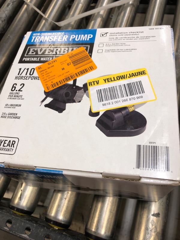 Photo 3 of 1/10 hp Transfer Pump