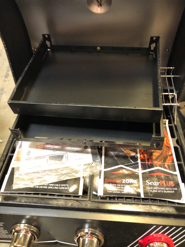Photo 4 of 3-Burner Open Cart Propane Gas Grill in Black, LID WILL NOT CLOSE 
