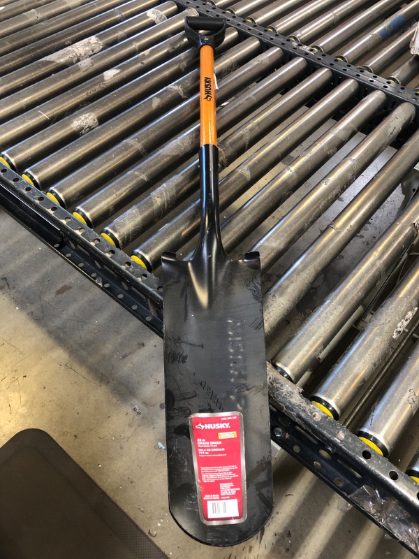 Photo 1 of 28 in. Wood Handle D-Grip Carbon Steel Drain Spade
