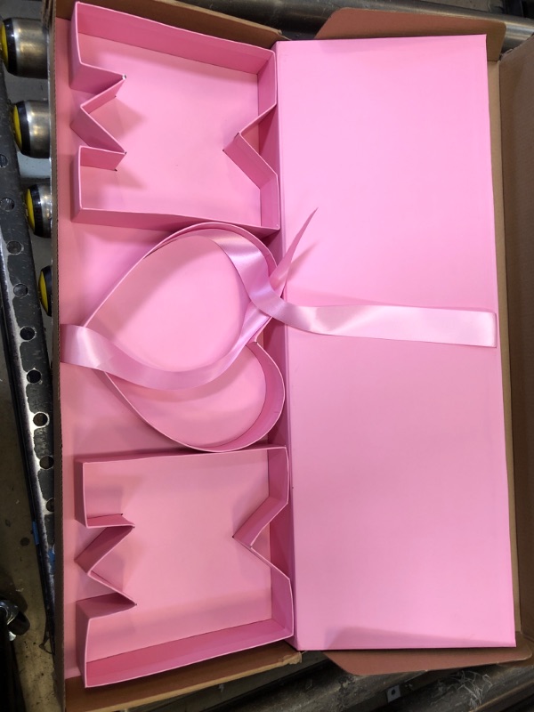 Photo 1 of WENPACK Empty Flower Gift Box Mother's Day MOM Cardboard Letter Shaped Fillable Chocolate Strawberry Candy Packaging (MOMpink) 1 Count (Pack of 1) MOMpink