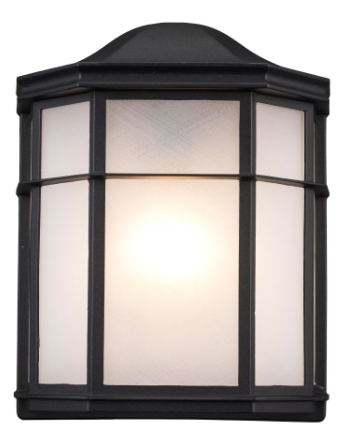 Photo 1 of Bel Air Lighting
Andrews 1-Light Black Outdoor Pocket Wall Light Fixture with Frosted Acrylic Shade