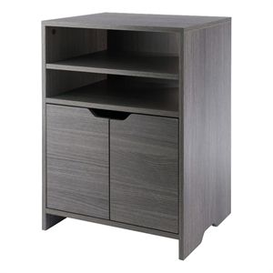 Photo 1 of Nova Open Shelf Storage Cabinet Charcoal - Winsome
