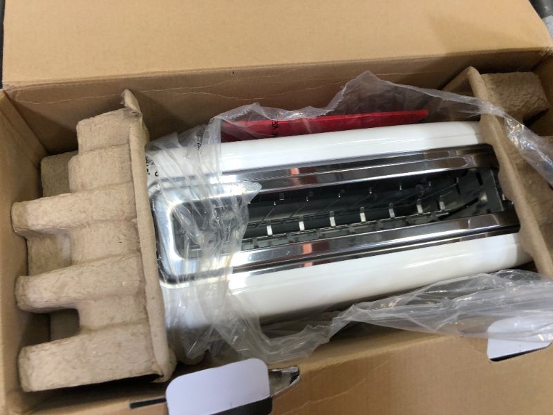 Photo 1 of DASH Clear View Toaster: Extra Wide Slot Toaster with See Through Window - Defrost, Reheat + Auto Shut Off Feature for Bagels, Specialty Breads & other Baked Goods - White White Toaster