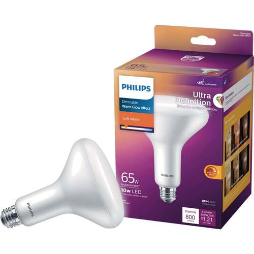 Photo 1 of 65-Watt Equivalent BR40 Ultra Definition Dimmable E26 LED Light Bulb Soft White with Warm Glow 2700K (1-Pack)
