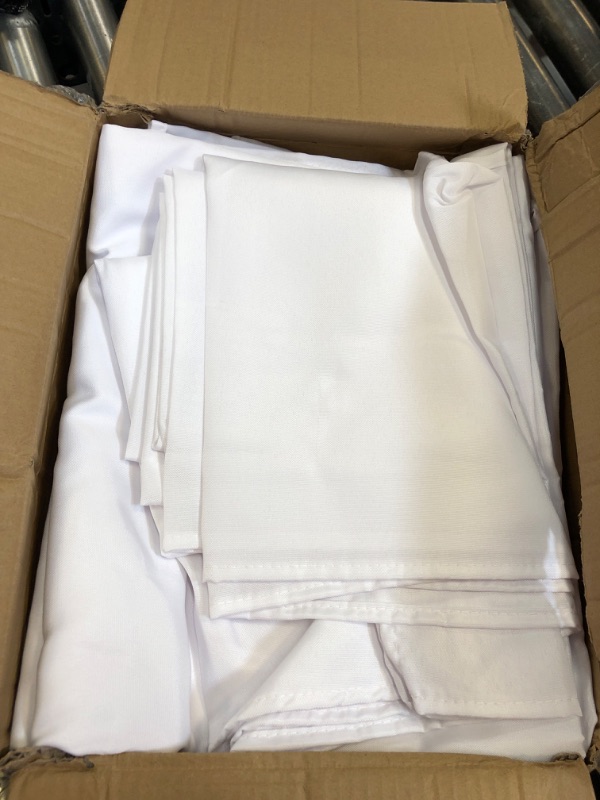 Photo 2 of Fitable White Tablecloths for Rectangle Tables, 6 Pack - 70 x 120 Inches - Reusable and Washable Table Clothes for 6-8 Ft Tables, Polyester Fabric Table Covers for Wedding, Party, Banquet