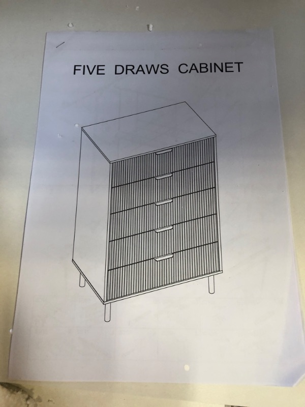Photo 1 of *FOR PARTS ONLY* white five draws cabinet