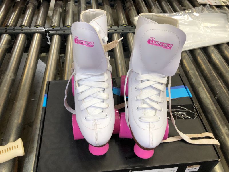 Photo 1 of Chicago Skates White Pink Rink Roller Skate Women's Ladies Size 6