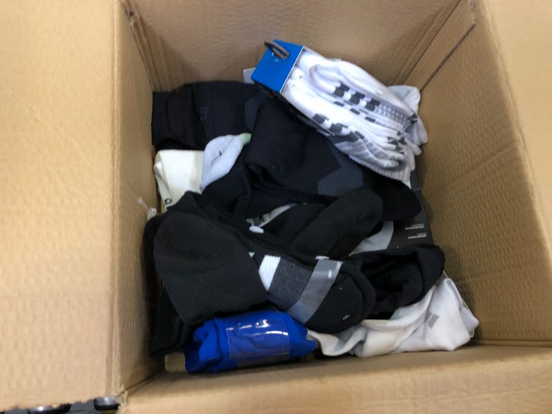 Photo 1 of box lot of socks various sizes and styles sold as is 