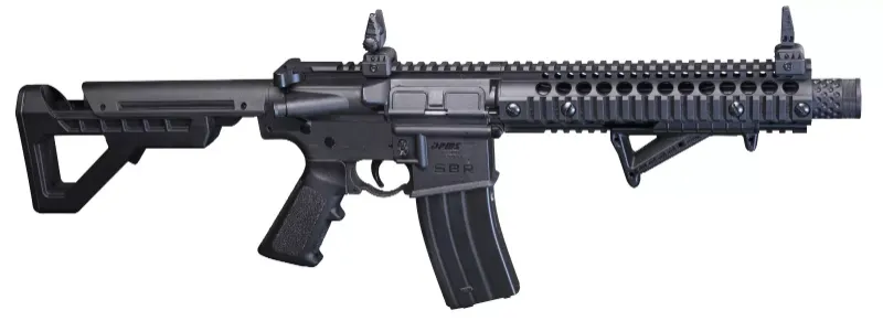 Photo 1 of -CHARGING HANDLE IS STUCK- Crosman / Panther Arms DPMS SBR Full Automatic CO2 Target BB Air Rifle - DSBR
