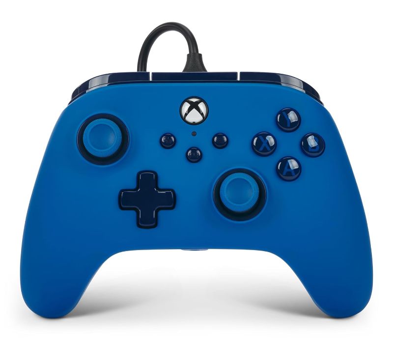 Photo 1 of PowerA Advantage Wired Controller for Xbox Series X|S - Blue, Xbox Controller with Detachable 10ft USB-C Cable, Mappable Buttons, Trigger Locks and Rumble Motors, Officially Licensed for Xbox
