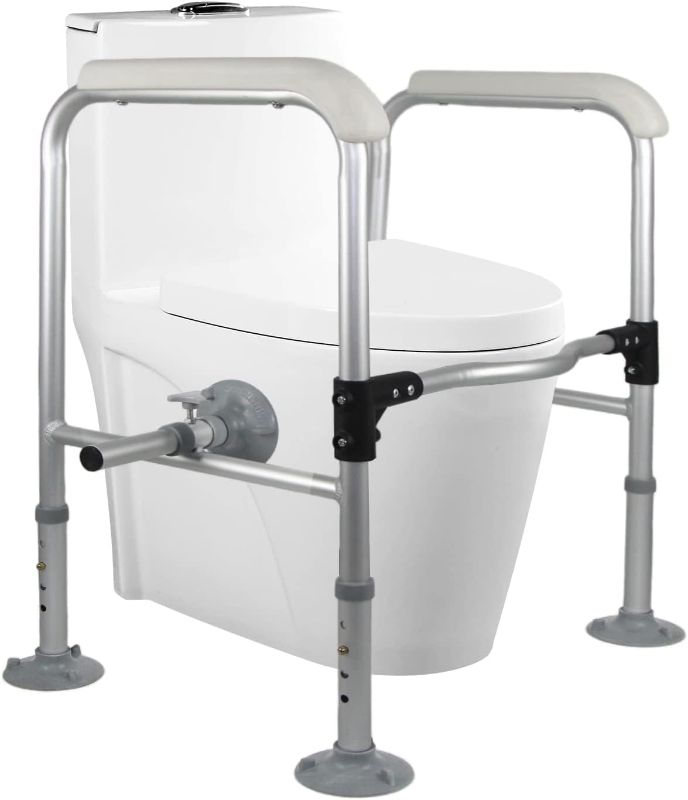 Photo 1 of Toilet Safety Frame,Toilet Safety Rails and Grab Bars for Seniors, Elderly, Disable, Handicap,330lb Load, Stable Rubber Suction Cup Feet
