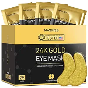 Photo 1 of 24k Gold Under Eye Patches (25 Pairs), eye mask, Collagen Skin Care Products, Eye Patches for Puffy Eyes, eye masks for dark circles and puffiness