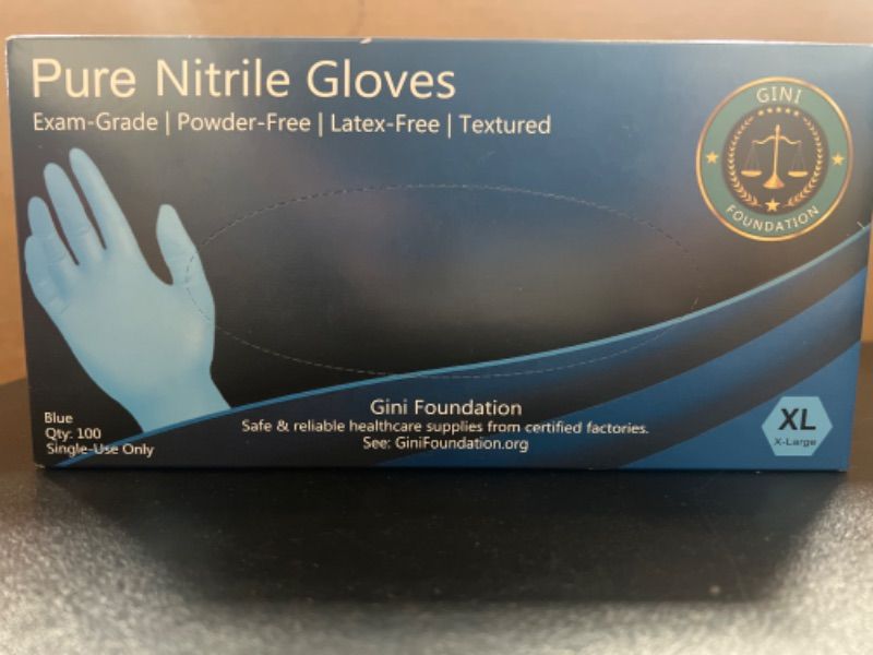 Photo 2 of   SIZE   X LARGE     Nitrile Protective Gloves