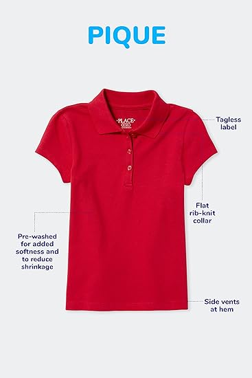 Photo 1 of The Children’s Place Multipack Short Sleeve Pique Polo Large Ruby