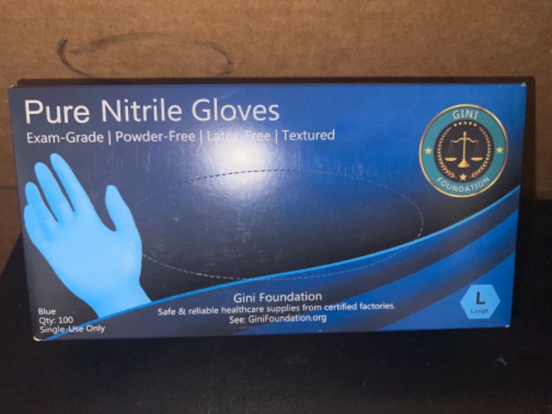 Photo 1 of  LARGE   Nitrile Protective Gloves