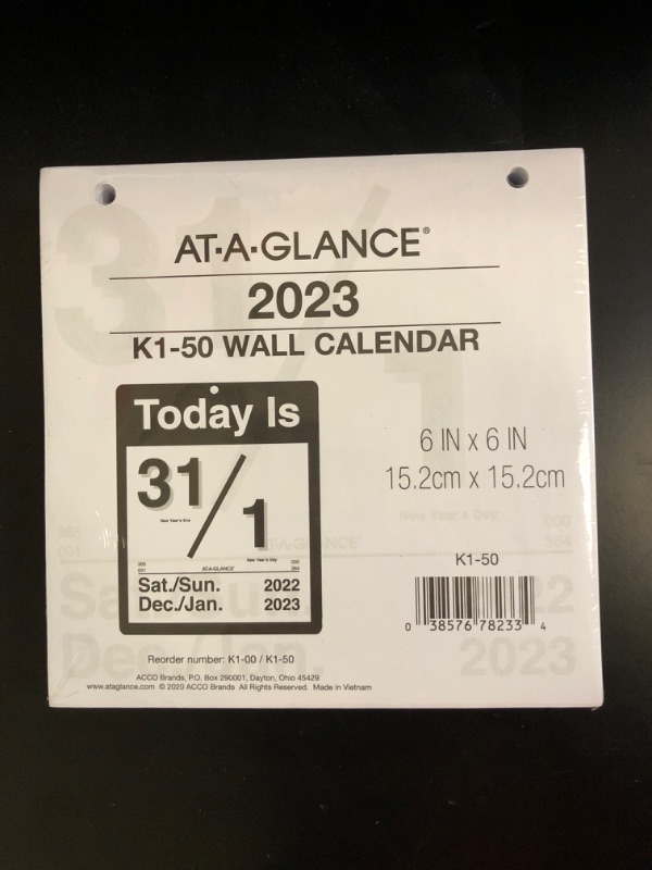 Photo 2 of AT-A-GLANCE 2023 Daily Wall Calendar Refill, Today Is", 6" x 6", Small (K150) 2023 Old Edition Refill only