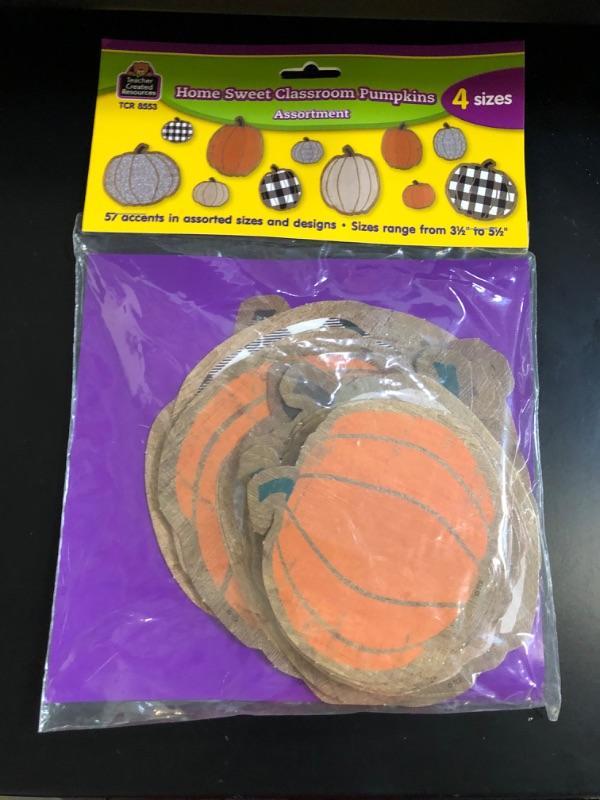 Photo 2 of Teacher Created Resources Home Sweet Classroom Pumpkins Accents - Assorted Sizes (TCR8553)