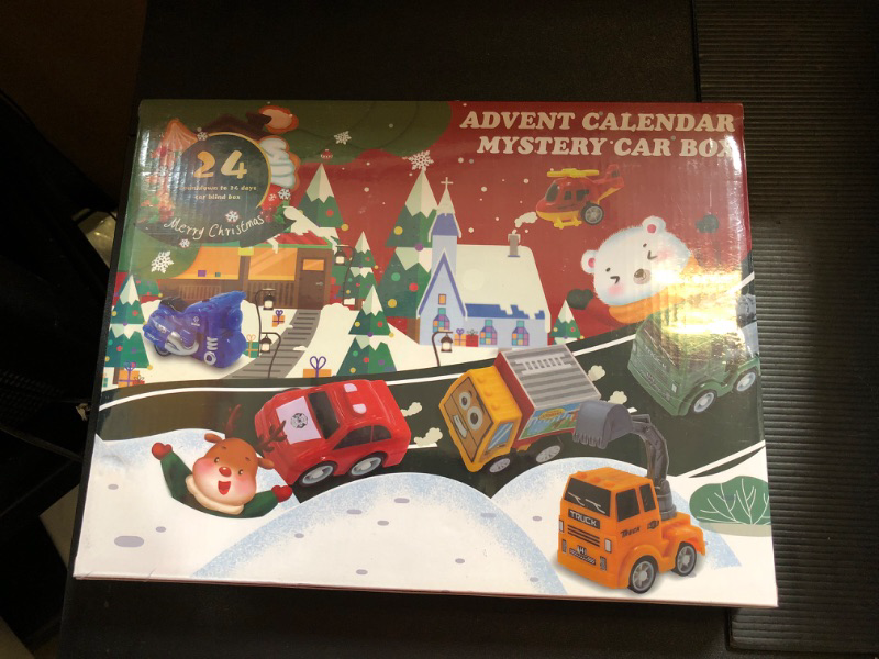 Photo 2 of PLIOPYIK Christmas Advent Calendar 2023 For Boys, Countdown Calendar For Kids,Xmas Gift Box,Blind Box For Boys, including:24 cars, trucks, excavators, construction vehicles and etc(Boy)