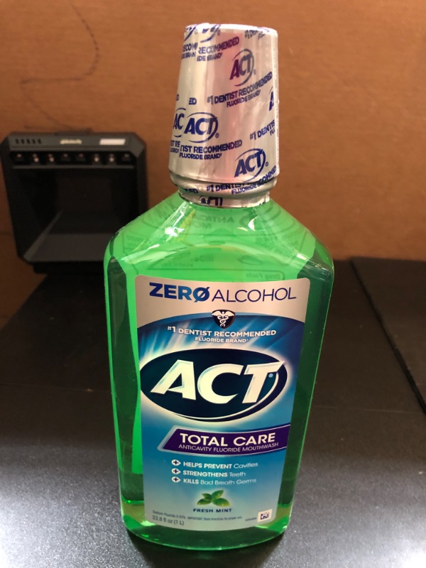 Photo 2 of ACT Total Care Zero Alcohol Anticavity Fluoride Mouthwash 33.8 fl. oz. Fresh Mint