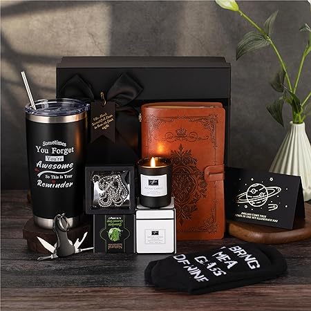 Photo 1 of Birthday Gifts for Men,Man Gifts Basket Ideas Set for Him,Men's Birthday Gift Box Presents for Dad, Husband, Brother, Son, Boyfriend, Friend, Male, Coworker Retirement Gifts Father Birthday Gift