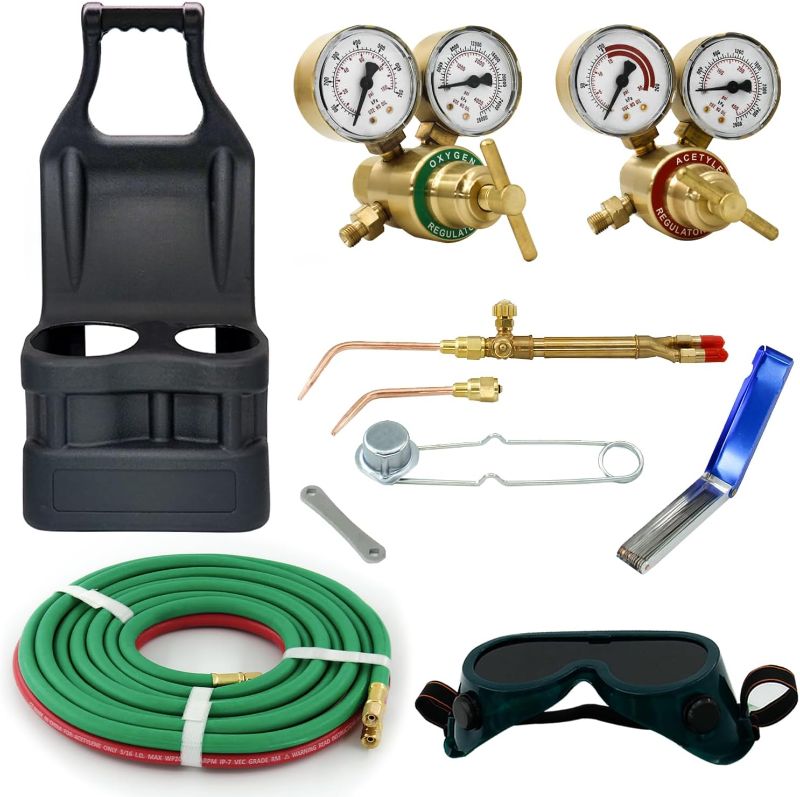 Photo 1 of Professional Portable Tote Oxy Acetylene Welding Brazing Cutting Torch Kit,G150 J-P Light Duty Gas Welding Outfit Tote Kit without Tanks

