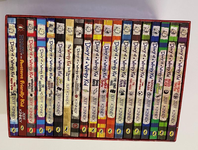 Photo 1 of Jeff Kinney Diary of a Wimpy Kid 19 Books Series Complete Collection Boxed Set Paperback 
