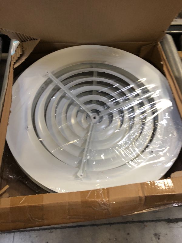 Photo 2 of 2 Pcs 12 Inch Round Vent Cover, Ceiling Diffuser HVAC Vent Duct Cover Replacement with Screws to Install, Fitting in 12 Inch Duct, Outer Dimensions 15-15/16"
