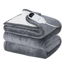 Photo 1 of Bedsure Heated Blanket Electric Twin - Flannel Electric Blanket, Heating Blanket with 10 Time Settings, 6 Heat Settings, and 8 hrs Timer Auto Shut Off (62x84 inches, Grey) 06 - Grey Twin